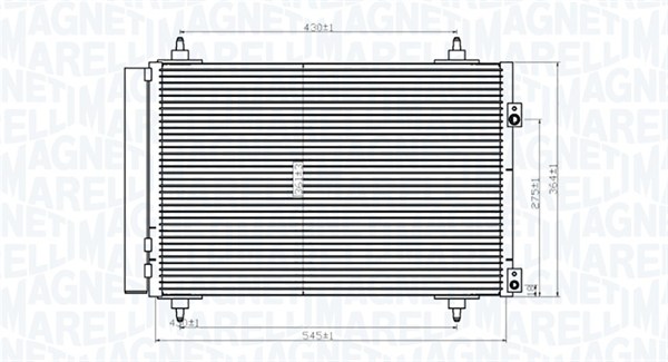 Condensator, climatizare 350203820000 MAGNETI MARELLI