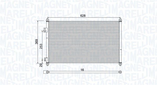 Condensator, climatizare 350203933000 MAGNETI MARELLI