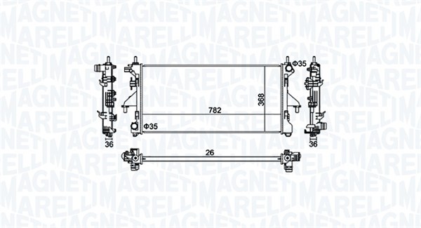 Radiator, racire motor 350213126900 MAGNETI MARELLI