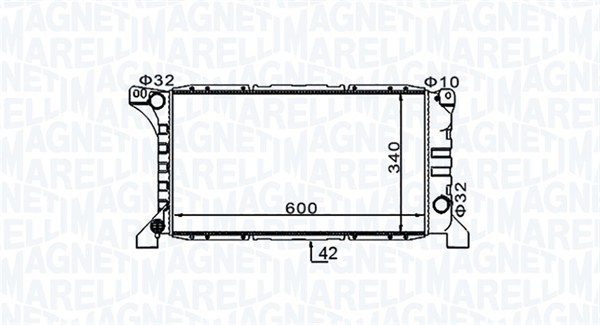 Radiator, racire motor 350213154200 MAGNETI MARELLI