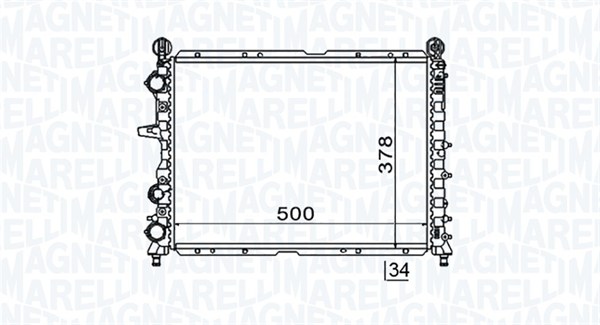 Radiator, racire motor 350213154600 MAGNETI MARELLI