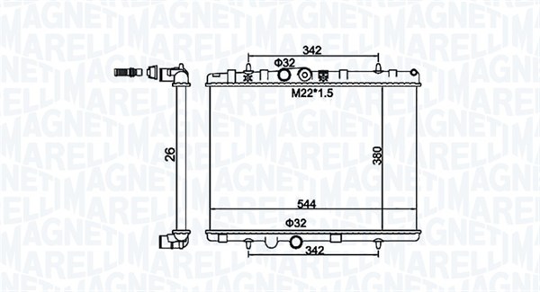 Radiator, racire motor 350213156100 MAGNETI MARELLI