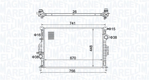 Radiator, racire motor 350213157700 MAGNETI MARELLI