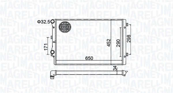 Radiator, racire motor 350213157800 MAGNETI MARELLI