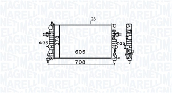 Radiator, racire motor 350213159300 MAGNETI MARELLI