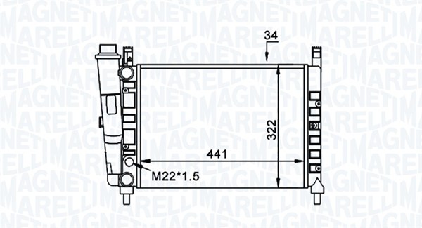 Radiator, racire motor 350213162300 MAGNETI MARELLI