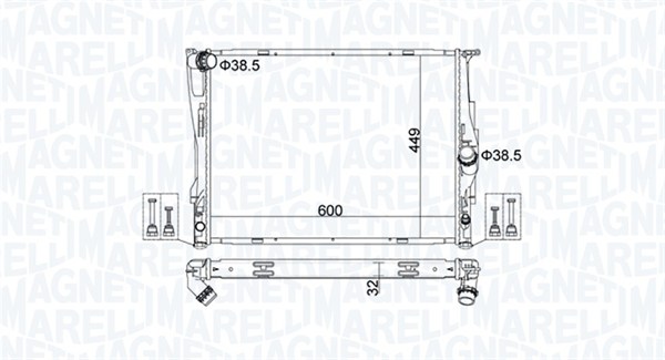 Radiator, racire motor 350213162700 MAGNETI MARELLI