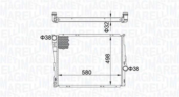 Radiator, racire motor 350213163600 MAGNETI MARELLI