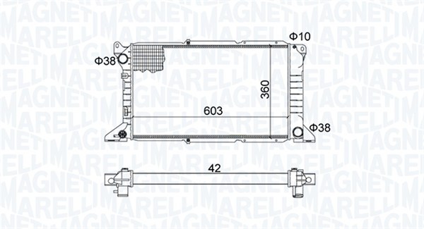 Radiator, racire motor 350213163800 MAGNETI MARELLI