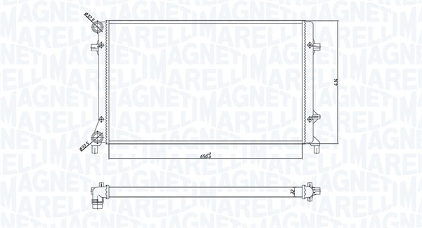 Radiator, racire motor 350213166900 MAGNETI MARELLI