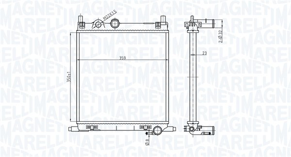 Radiator, racire motor 350213167500 MAGNETI MARELLI