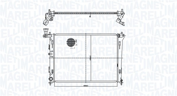 Radiator, racire motor 350213168100 MAGNETI MARELLI