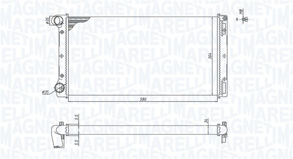 Radiator, racire motor 350213168000 MAGNETI MARELLI