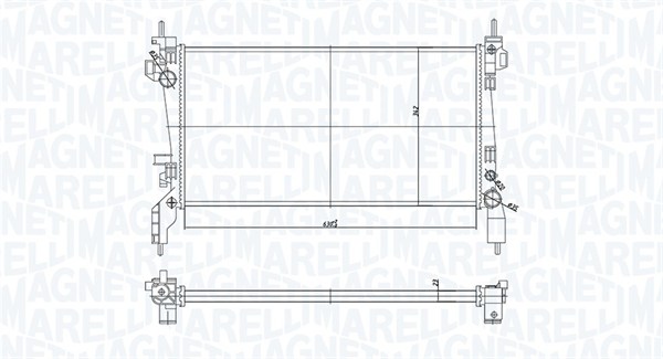 Radiator, racire motor 350213172600 MAGNETI MARELLI