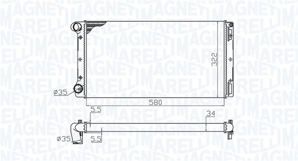 Radiator, racire motor 350213172000 MAGNETI MARELLI