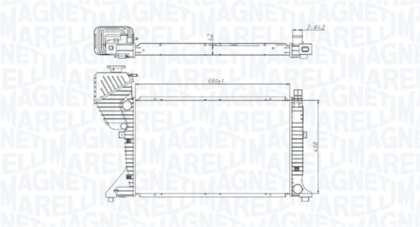 Radiator, racire motor 350213177400 MAGNETI MARELLI