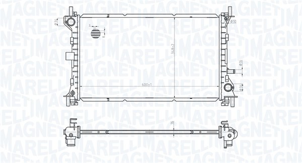 Radiator, racire motor 350213178100 MAGNETI MARELLI