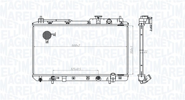 Radiator, racire motor 350213178200 MAGNETI MARELLI