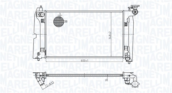 Radiator, racire motor 350213178300 MAGNETI MARELLI