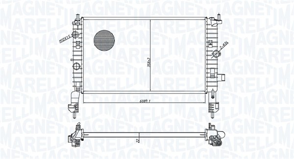 Radiator, racire motor 350213179100 MAGNETI MARELLI