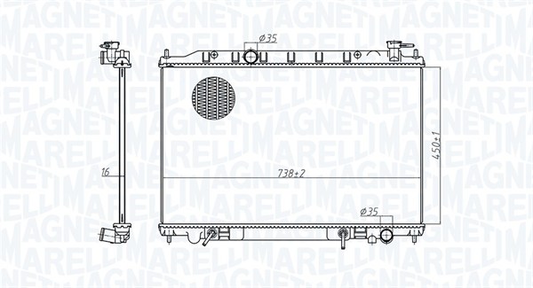 Radiator, racire motor 350213179200 MAGNETI MARELLI