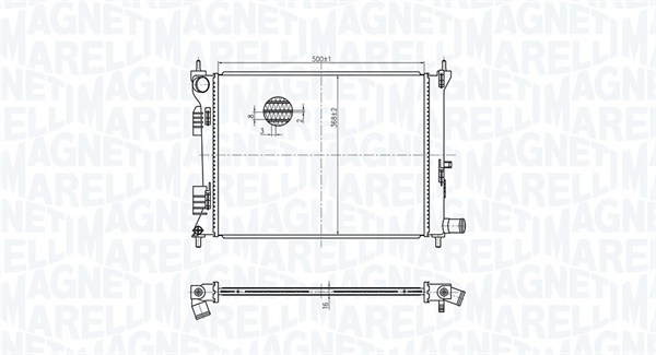 Radiator, racire motor 350213179500 MAGNETI MARELLI