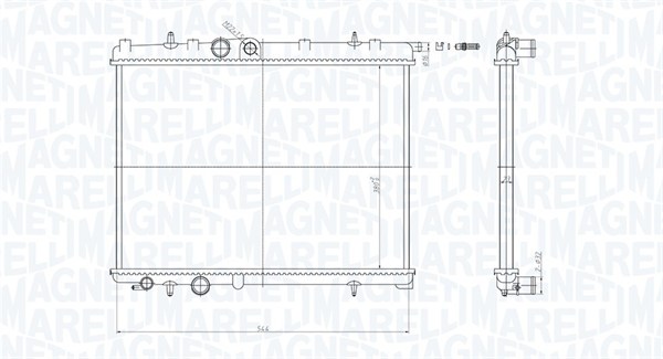 Radiator, racire motor 350213180500 MAGNETI MARELLI