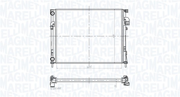 Radiator, racire motor 350213181600 MAGNETI MARELLI