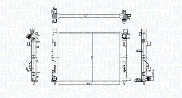 Radiator, racire motor 350213182100 MAGNETI MARELLI