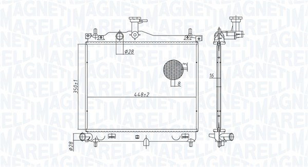 Radiator, racire motor 350213182900 MAGNETI MARELLI