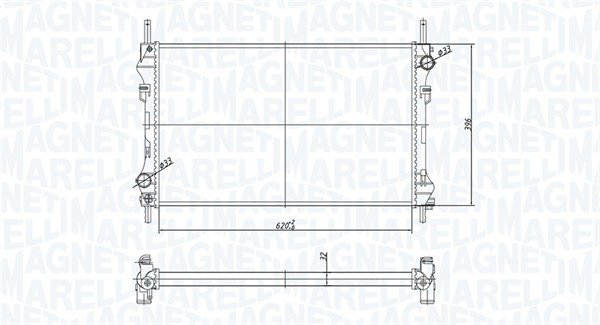 Radiator, racire motor 350213183300 MAGNETI MARELLI