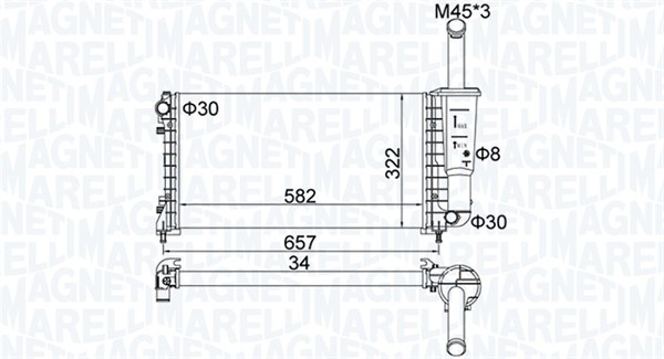 Radiator, racire motor 350213183700 MAGNETI MARELLI