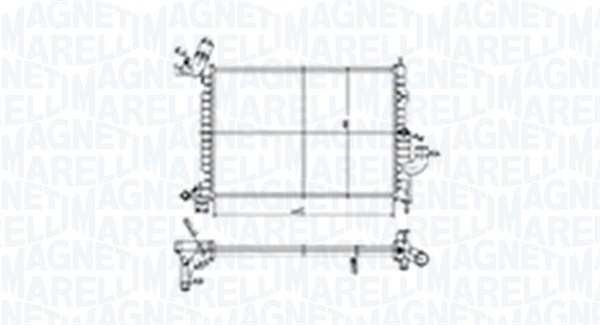 Radiator, racire motor 350213184500 MAGNETI MARELLI
