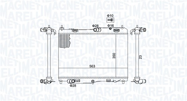 Radiator, racire motor 350213184700 MAGNETI MARELLI