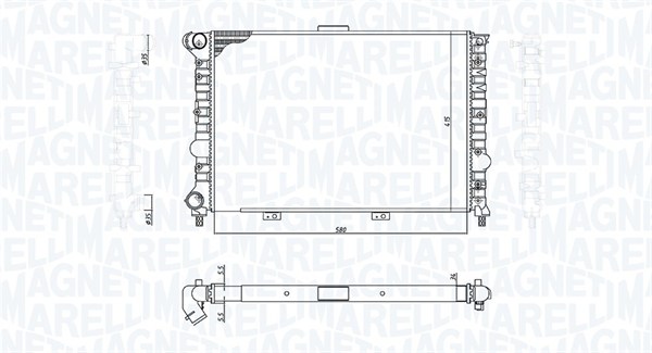 Radiator, racire motor 350213184900 MAGNETI MARELLI