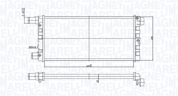 Radiator, racire motor 350213185200 MAGNETI MARELLI