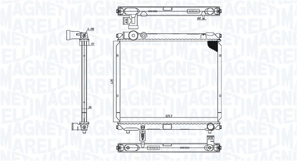 Radiator, racire motor 350213185900 MAGNETI MARELLI