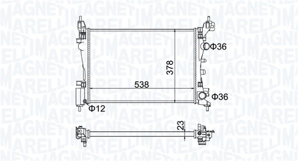 Radiator, racire motor 350213186700 MAGNETI MARELLI