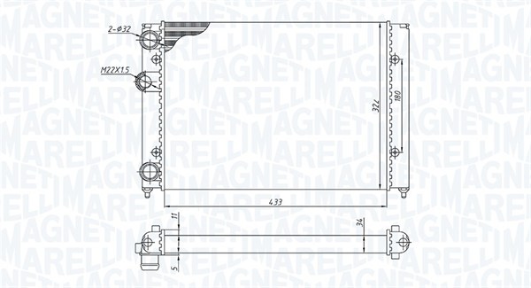 Radiator, racire motor 350213187700 MAGNETI MARELLI