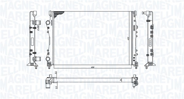 Radiator, racire motor 350213188600 MAGNETI MARELLI