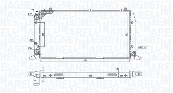 Radiator, racire motor 350213188700 MAGNETI MARELLI