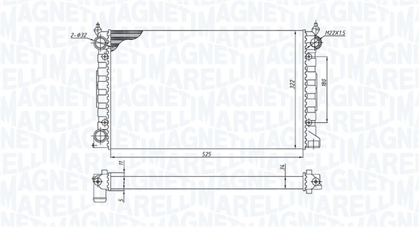 Radiator, racire motor 350213189600 MAGNETI MARELLI