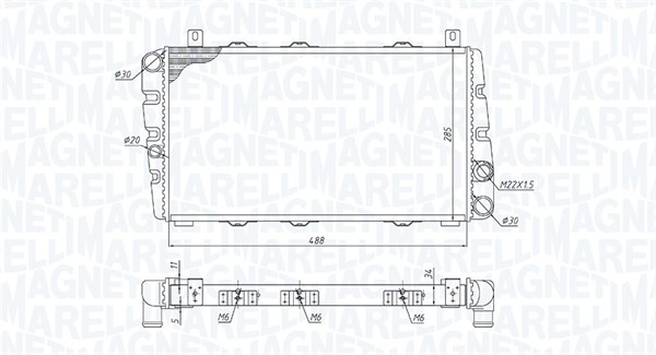 Radiator, racire motor 350213189700 MAGNETI MARELLI