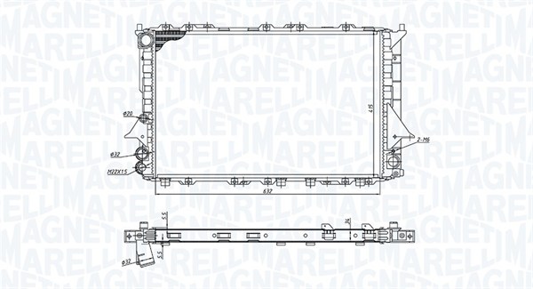Radiator, racire motor 350213189900 MAGNETI MARELLI
