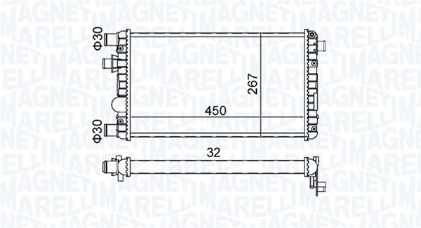 Radiator, racire motor 350213191300 MAGNETI MARELLI