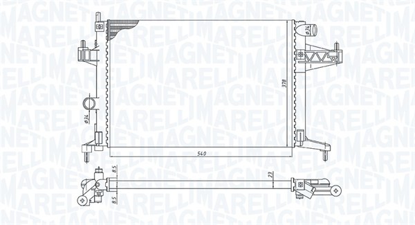 Radiator, racire motor 350213191600 MAGNETI MARELLI