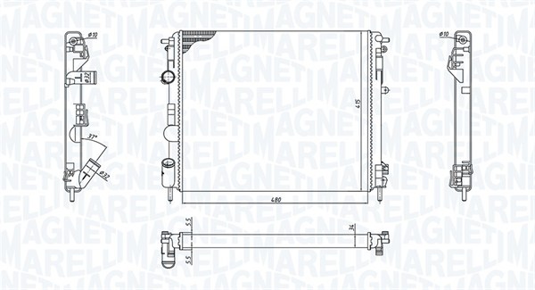 Radiator, racire motor 350213192600 MAGNETI MARELLI