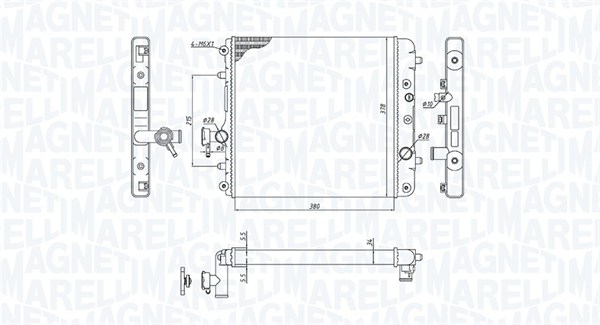 Radiator, racire motor 350213193100 MAGNETI MARELLI