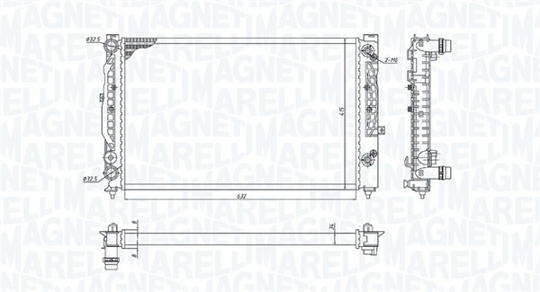 Radiator, racire motor 350213193700 MAGNETI MARELLI