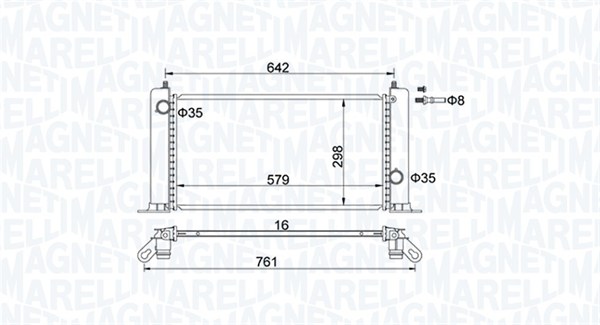 Radiator, racire motor 350213194500 MAGNETI MARELLI